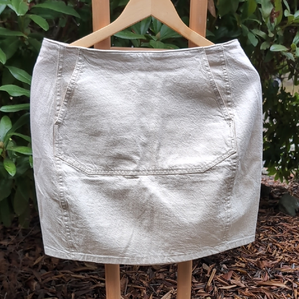 Kate Spade Saturday Canvas Mini Skirt W/ Kangaroo Pocket